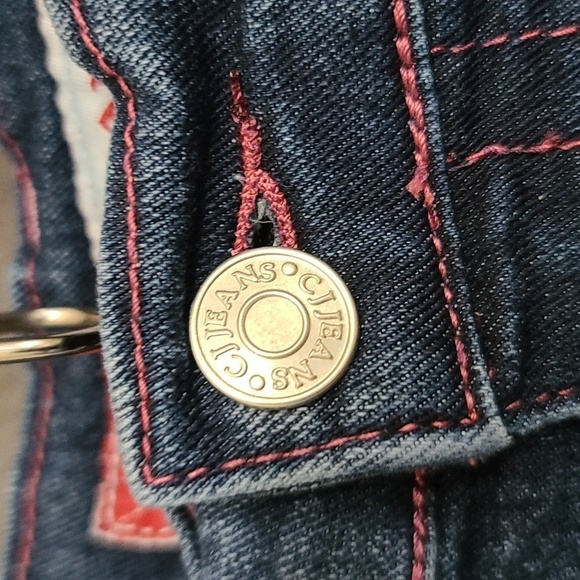 CJ Jeans Womens Denim Skirt Ankle Length Maxi Modest Darker Wash Size 12 EUC - Picture 3 of 12